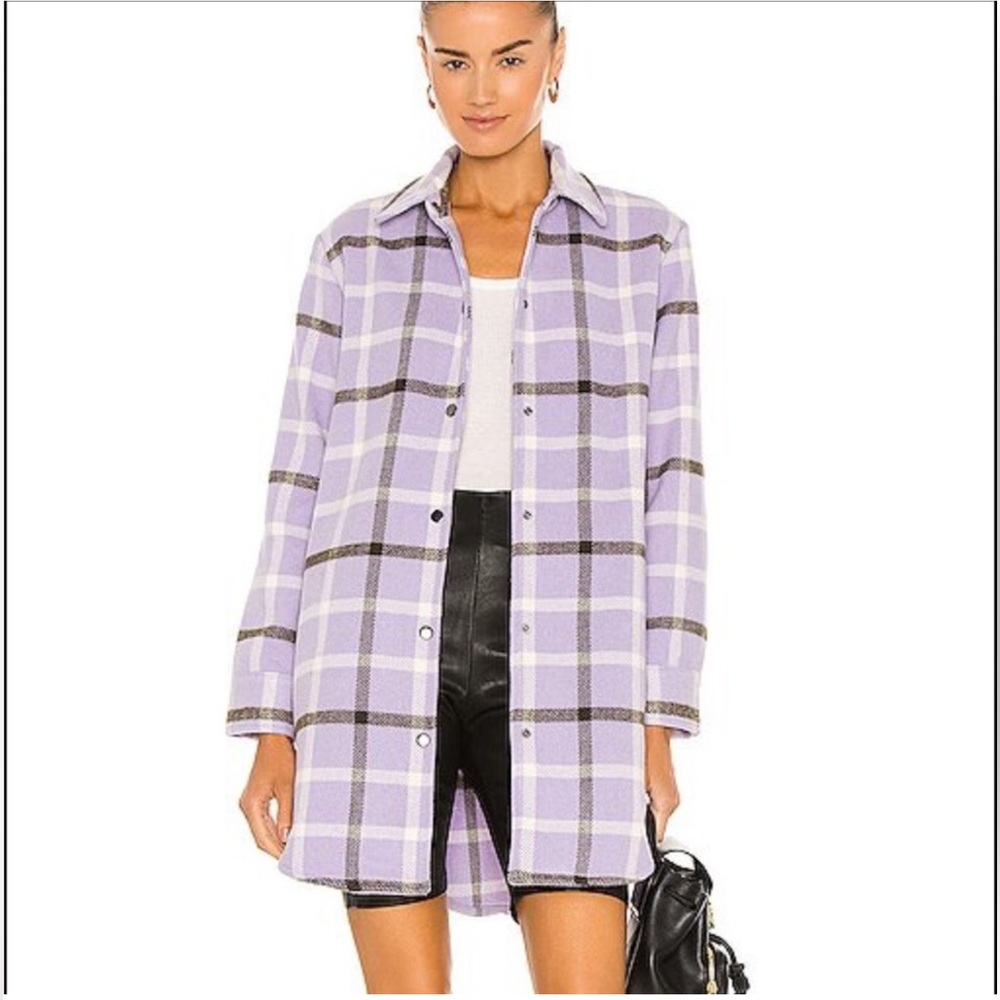 BB Dakota Eldridge Purple Plaid Jacket Shacket